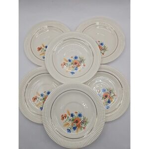Victory By Salem China Company 23 Karat Gold Set Of 6 Plates